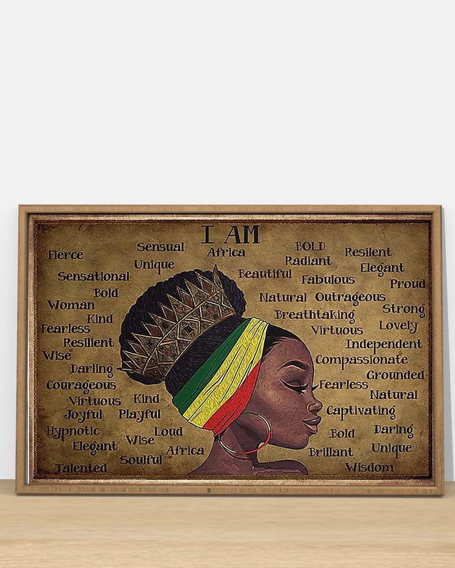 African - Black Art - I Am A Black Girl - Horizontal Canvas And Poster Horizontal Canvas And Poster | Wall Decor