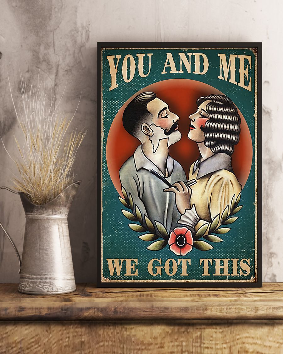 Hairdresser You And Me We Got This Vertical Canvas And Poster | Wall Decor Visual Art