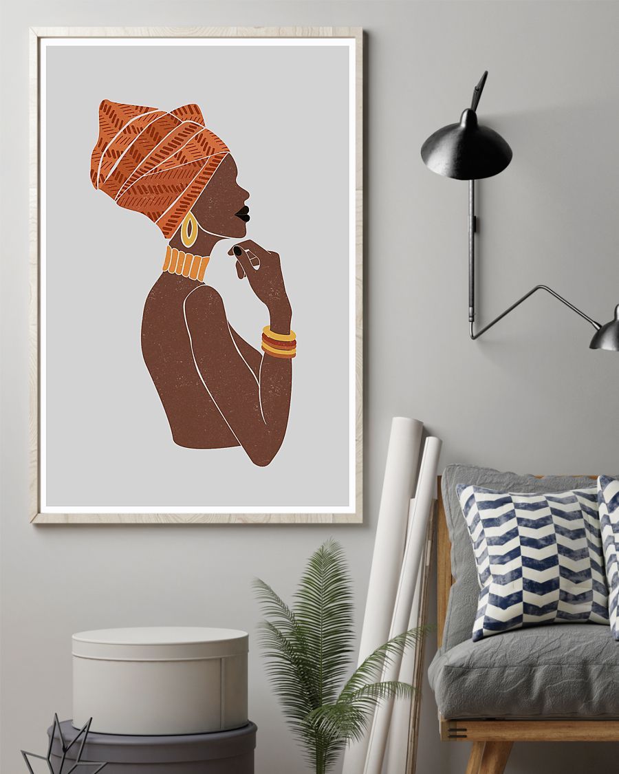 African - Black Art - Black Woman Portrait Vertical Canvas And Poster | Wall Decor