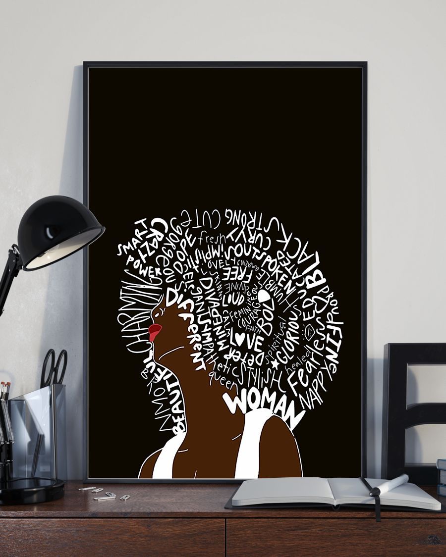 African - Black Art - Powerful Black Girl Vertical Canvas And Poster | Wall Decor Visual Art
