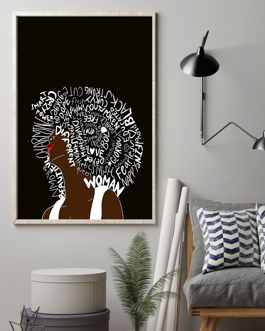 African - Black Art - Powerful Black Girl Vertical Canvas And Poster | Wall Decor