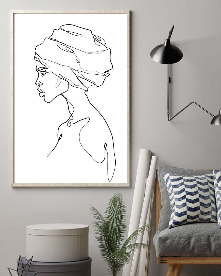African - Black Art - Black Woman Art 2 Vertical Canvas And Poster | Wall Decor