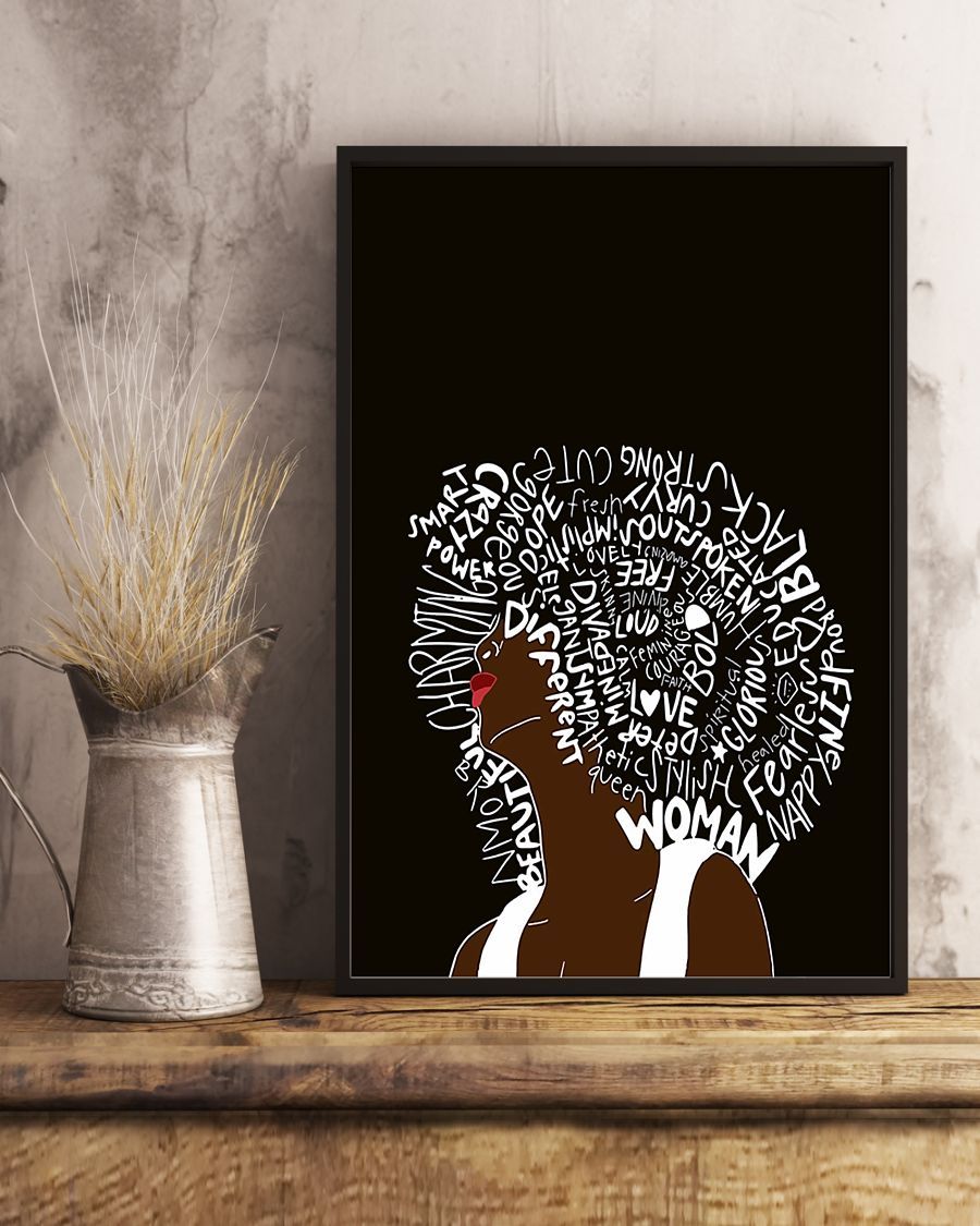 African - Black Art - Powerful Black Girl Vertical Canvas And Poster | Wall Decor