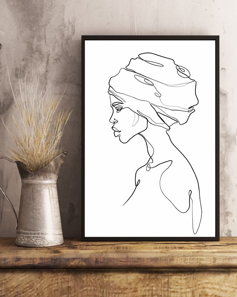 African - Black Art - Black Woman Art 2 Vertical Canvas And Poster | Wall Decor