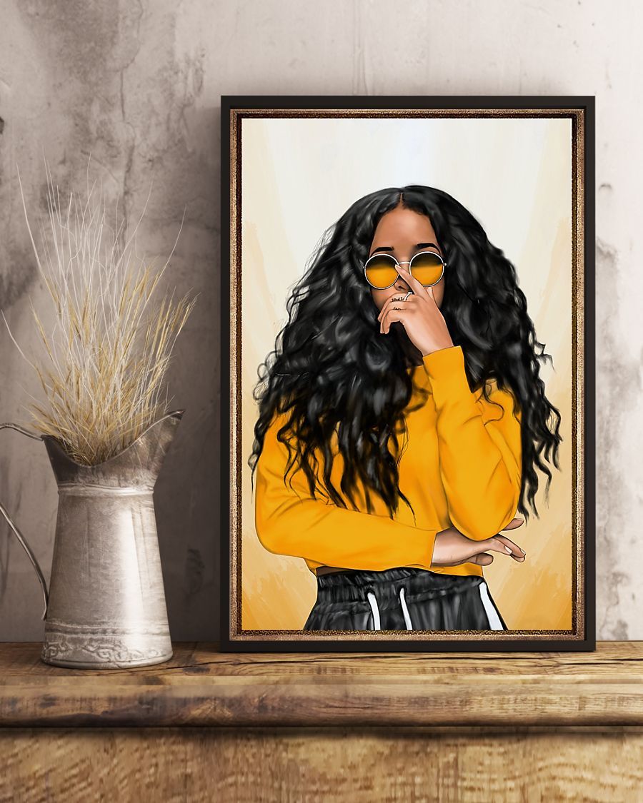 African - Black Art - Her - Black Girl Vertical Canvas And Poster | Wall Decor