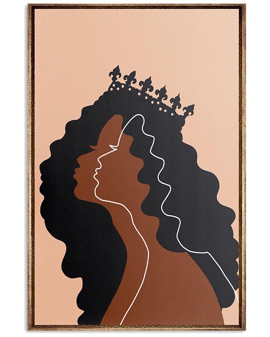 African - Black Art - Black Woman Portrait 1 Vertical Canvas And Poster | Wall Decor