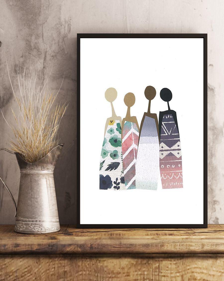 African - Black Art - Black Woman Portrait Vertical Canvas And Poster | Wall Decor