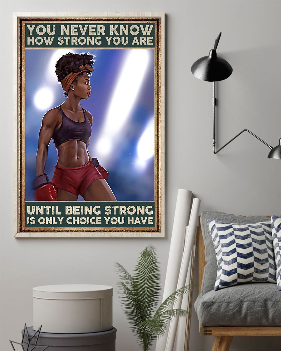 African - Black Art - Black Girl Strong Vertical Canvas And Poster | Wall Decor