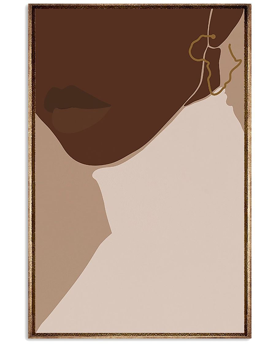 African - Black Art - Honey - Black Woman Portrait - Black Art Vertical Canvas And Poster | Wall Decor