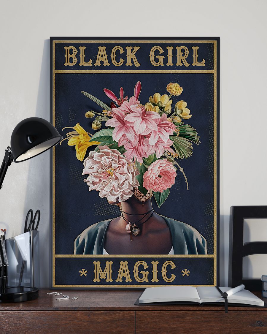 African - Black Art - Black Girl Magic Vertical Canvas And Poster | Wall Decor Visual Art