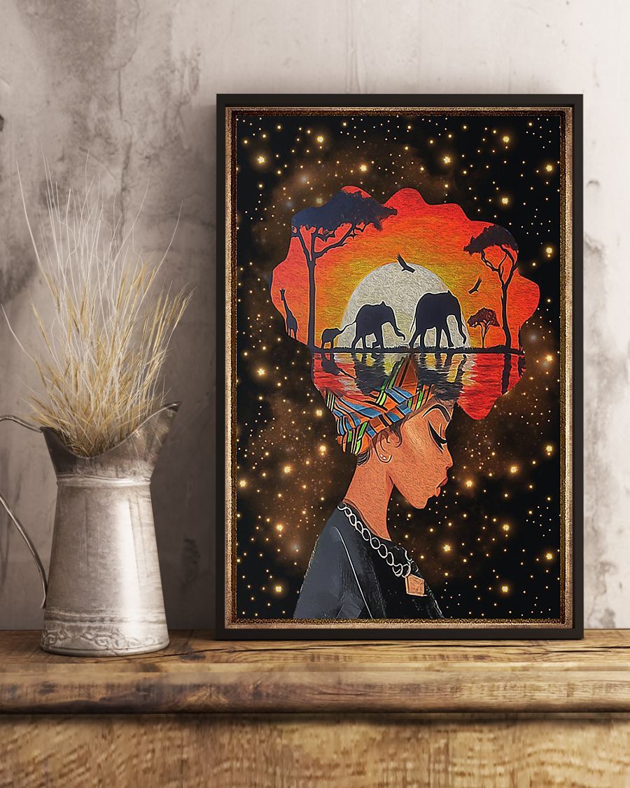 African - Black Art - Black Girl And Root Vertical Canvas And Poster | Wall Decor