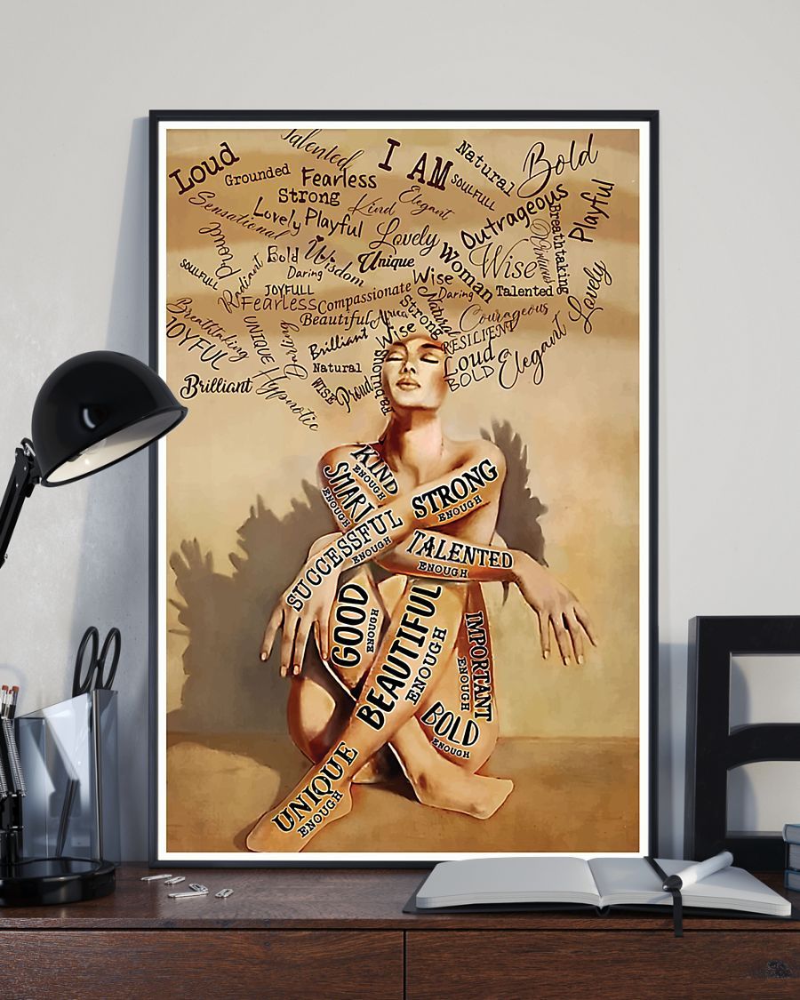 African - Black Art - Black Woman Portrait Vertical Canvas And Poster | Wall Decor Visual Art