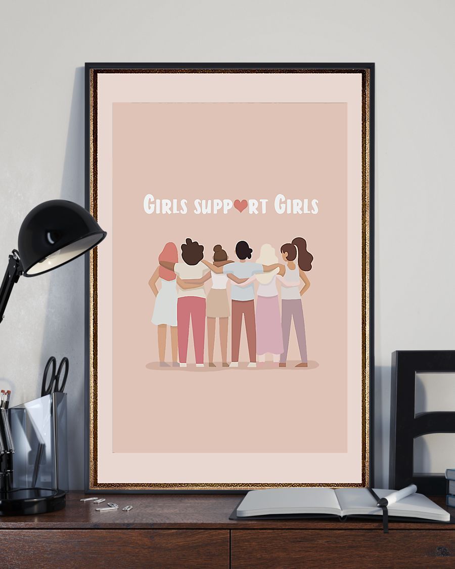 African - Black Art - Girls Support Girls Vertical Canvas And Poster | Wall Decor Visual Art