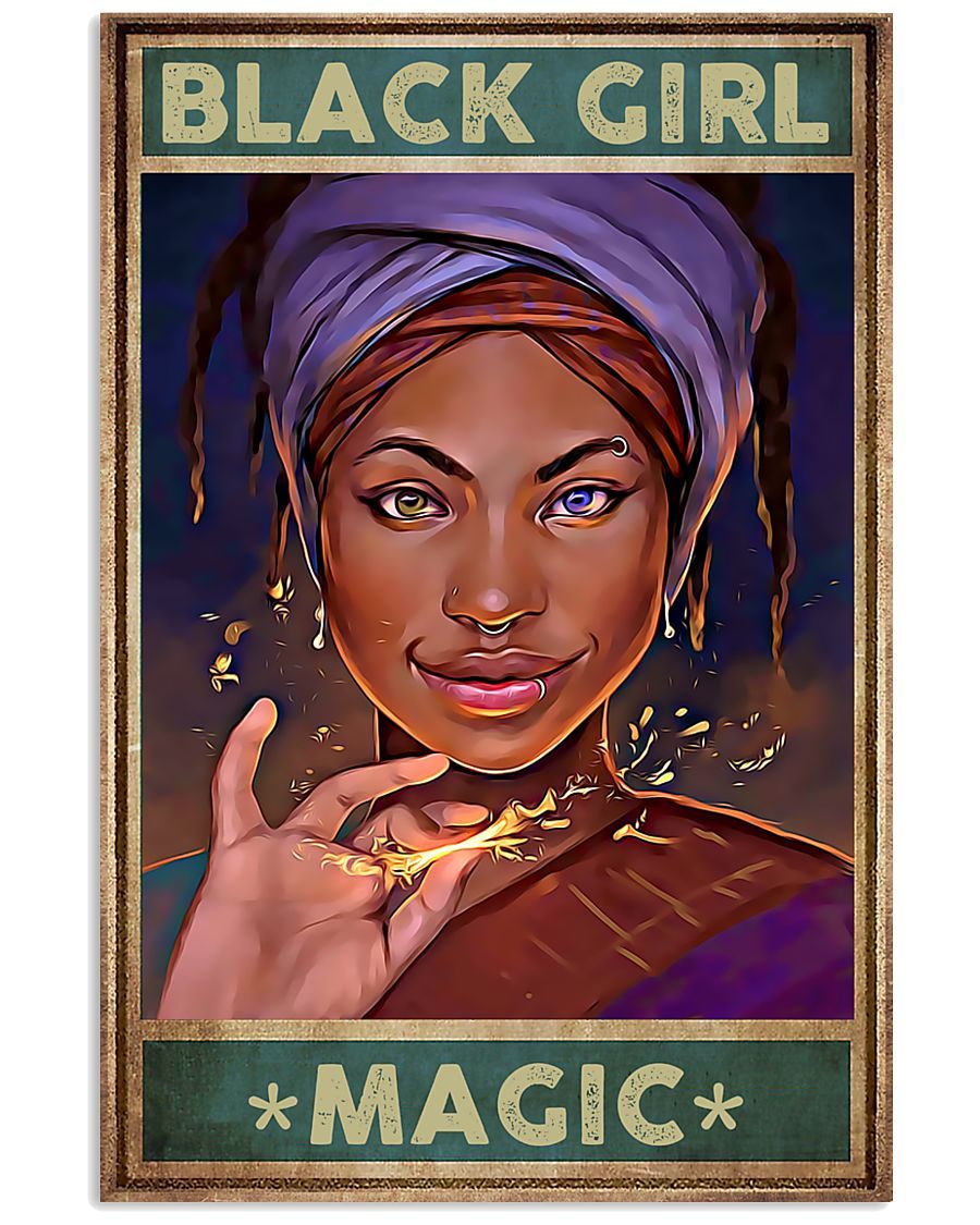 African - Black Art - Black Girl Magic Final 2 Vertical Canvas And Poster | Wall Decor