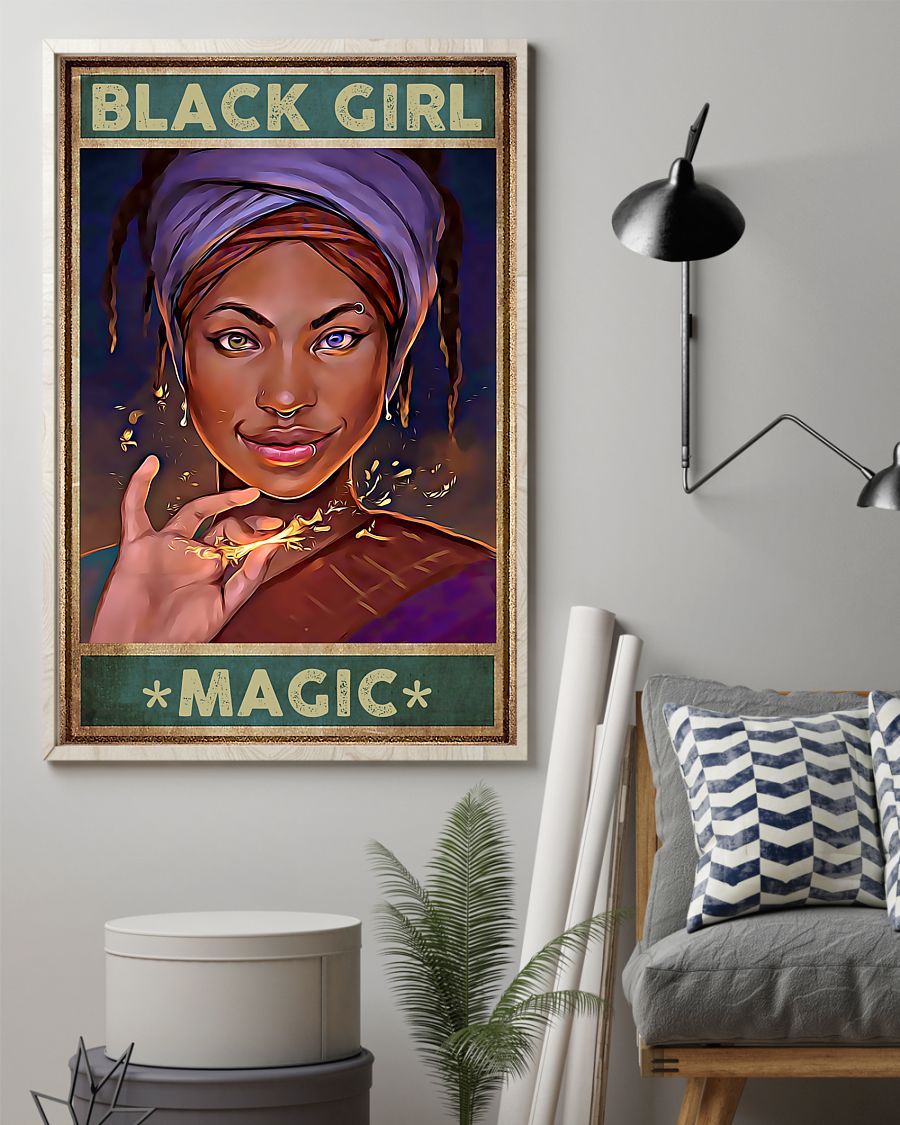 African - Black Art - Black Girl Magic Final 2 Vertical Canvas And Poster | Wall Decor