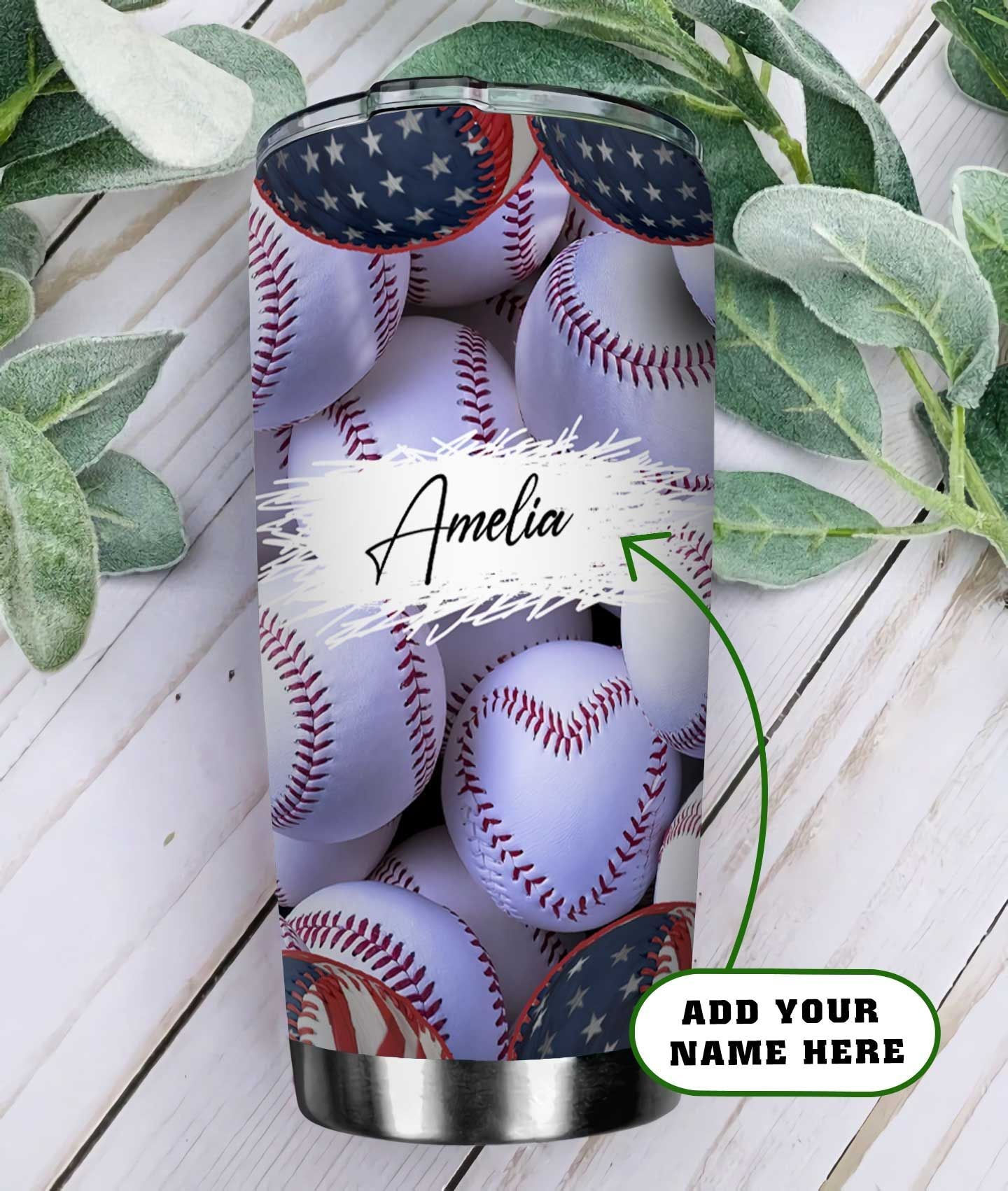 Baseball Lover Personalized KD2 HAL0112001 Stainless Steel Tumbler - MostSuit