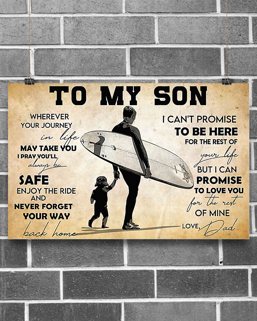 Surfing To My Son Horizontal Canvas And Poster | Wall Decor Visual Art