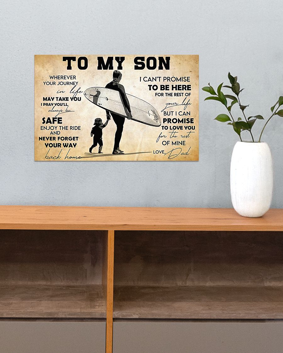 Surfing To My Son Horizontal Canvas And Poster | Wall Decor