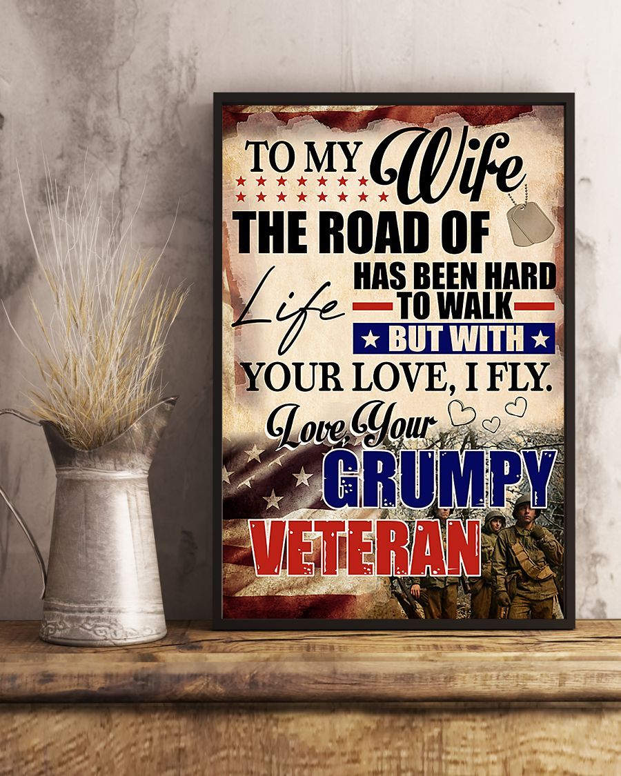 Professions Poster - Veteran - To My Wife Vertical Canvas And Poster | Wall Decor