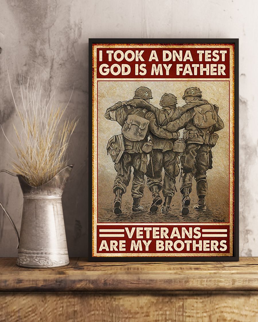 Professions Poster - God Is My Father Veterans Are My Brothers Vertical Canvas And Poster | Wall Decor