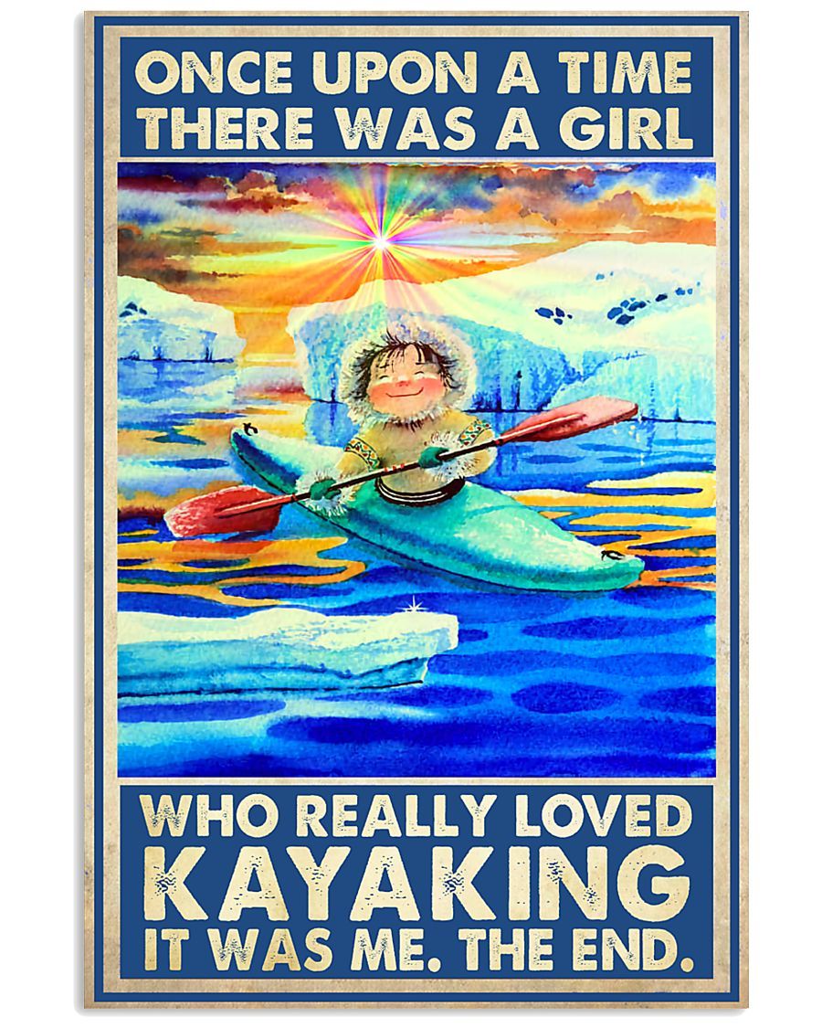 Kayaking A Girl Who Really Loved Kayaking Vertical Canvas And Poster | Wall Decor