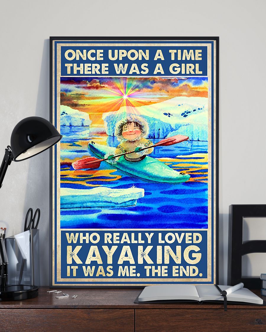 Kayaking A Girl Who Really Loved Kayaking Vertical Canvas And Poster | Wall Decor