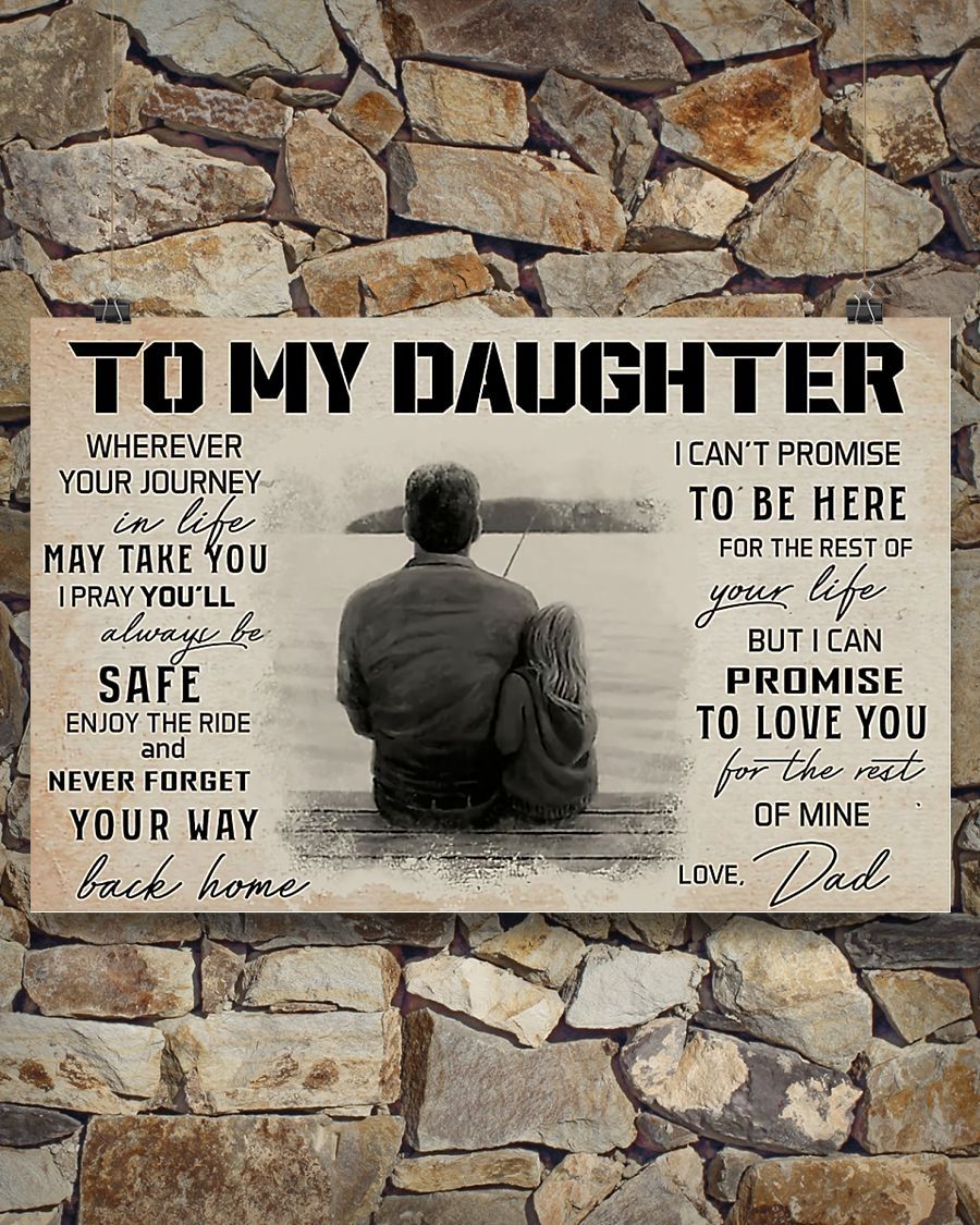 Fishing - To My Daughter Horizontal Canvas And Poster | Wall Decor