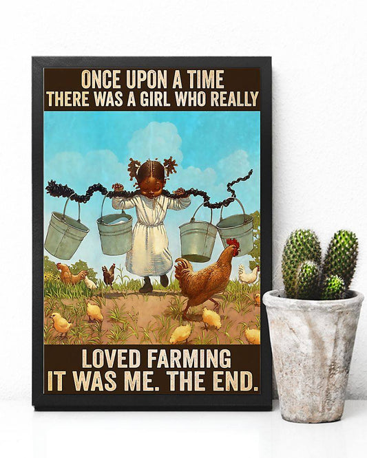 A Girl Who Really Loved Farming Poster Canvas Gift For Farmhouse