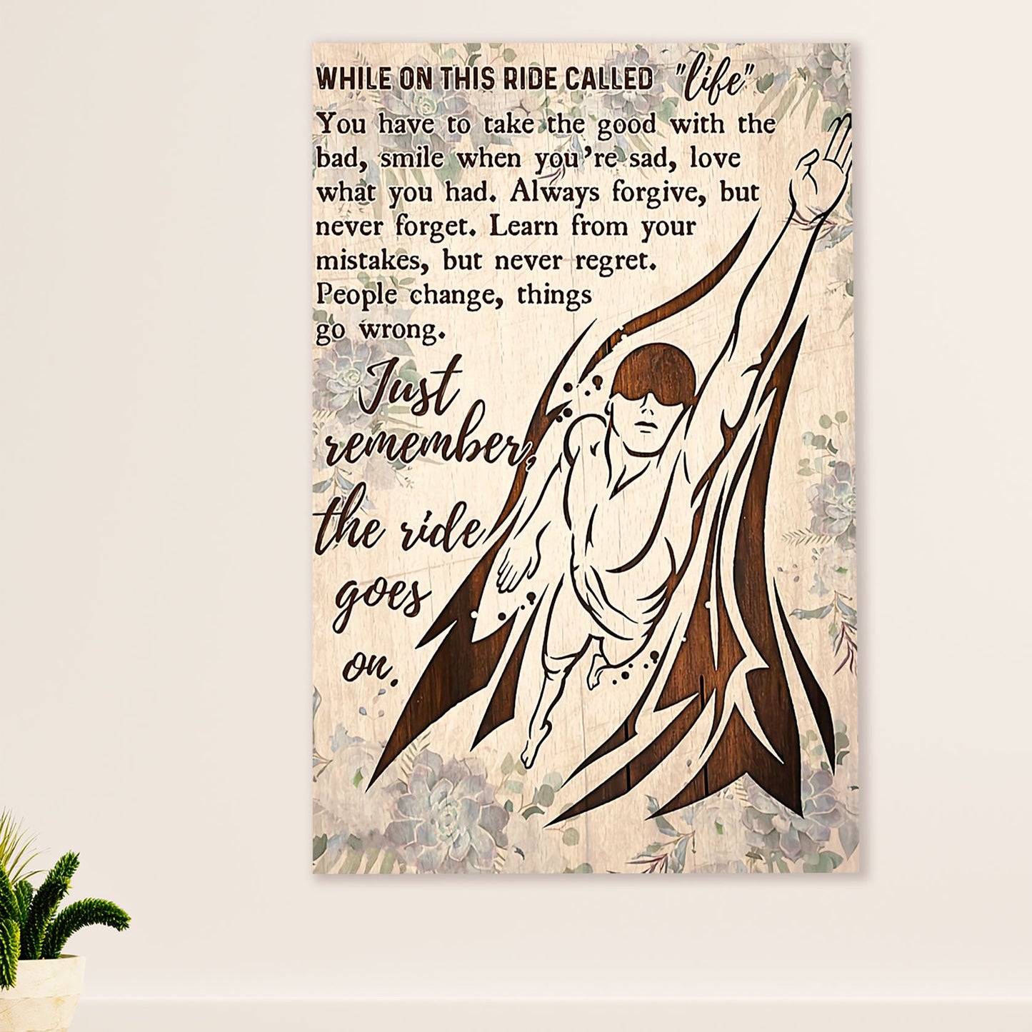 Swimming Poster Room Wall Art | Ride Goes On | Gift for Swimmer