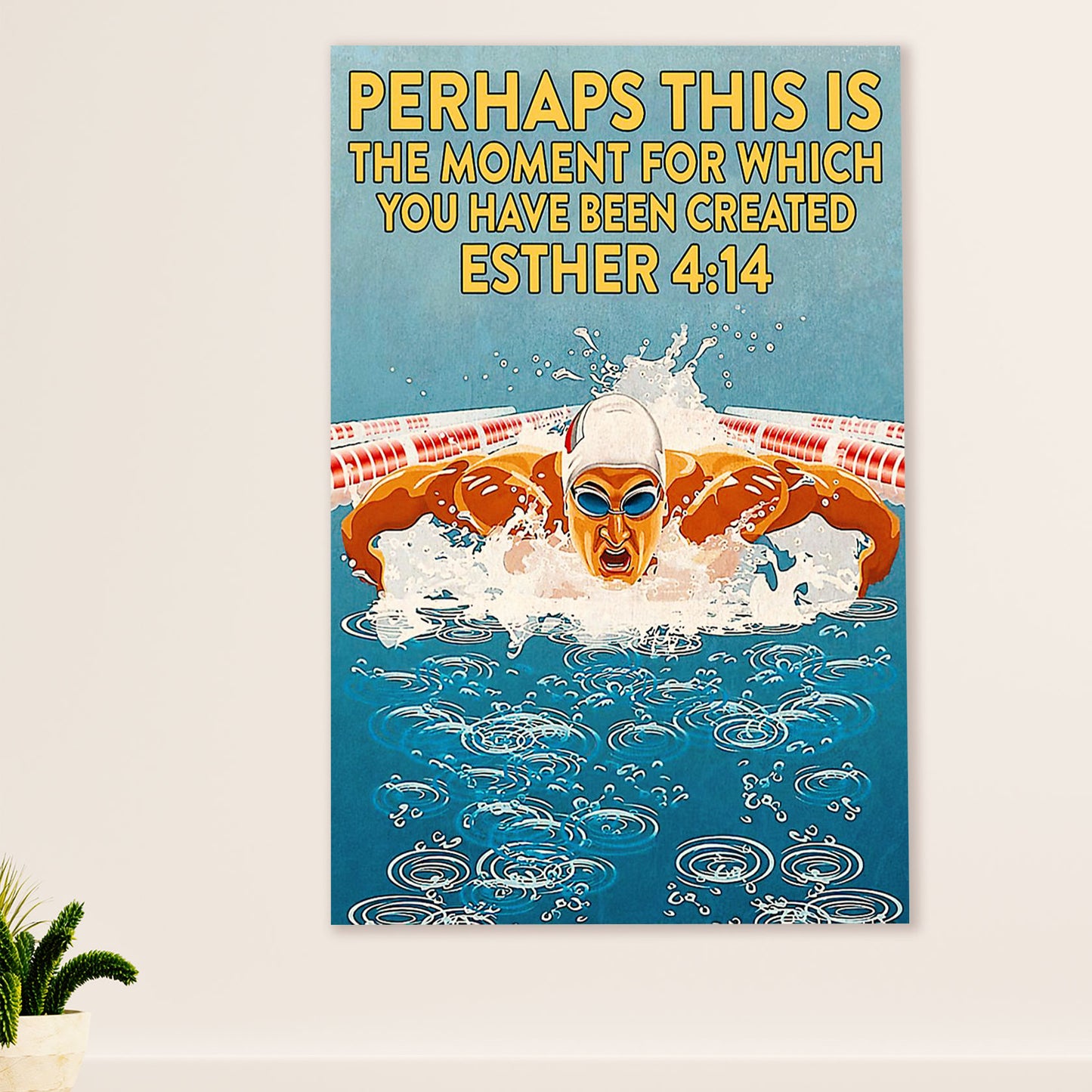 Swimming Poster Room Wall Art | Motivational Quotes | Gift for Swimmer