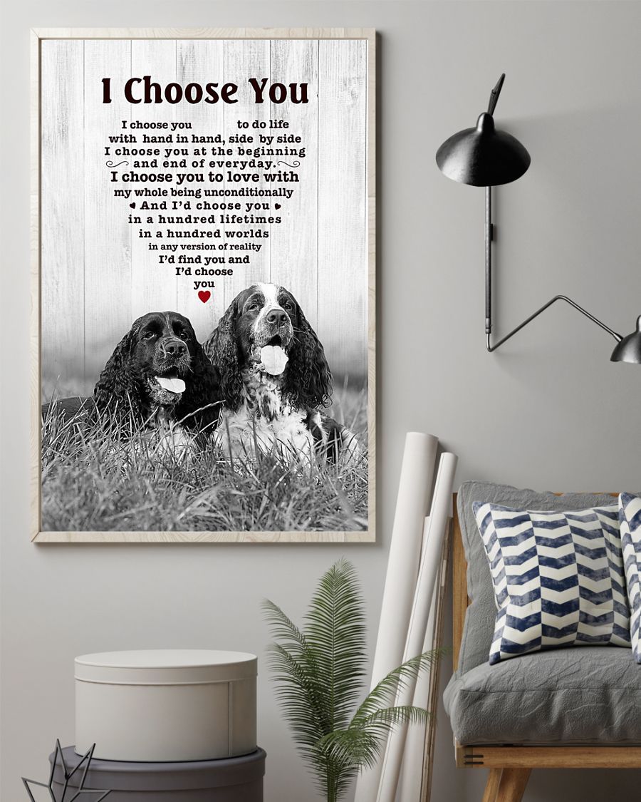 English Springer Spaniel I Choose You Dog Mom Canvas And Poster | Wall Decor Visual Art | Mother's Day Gift