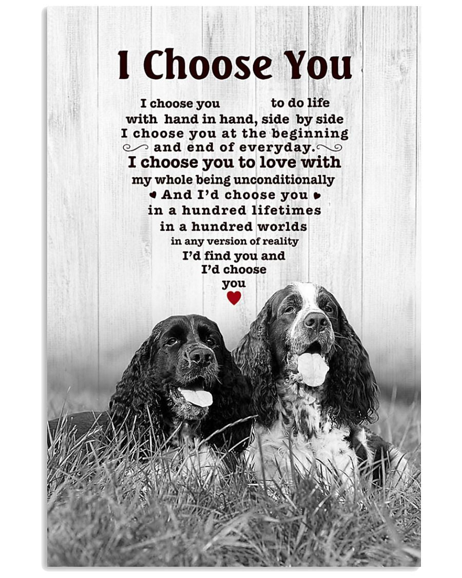 English Springer Spaniel I Choose You Dog Mom Canvas And Poster | Wall Decor | Mother's Day Gift