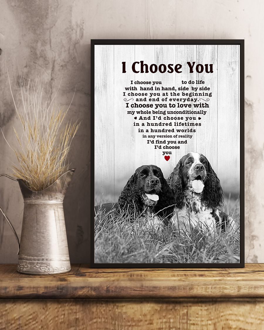 English Springer Spaniel I Choose You Dog Mom Canvas And Poster | Wall Decor | Mother's Day Gift