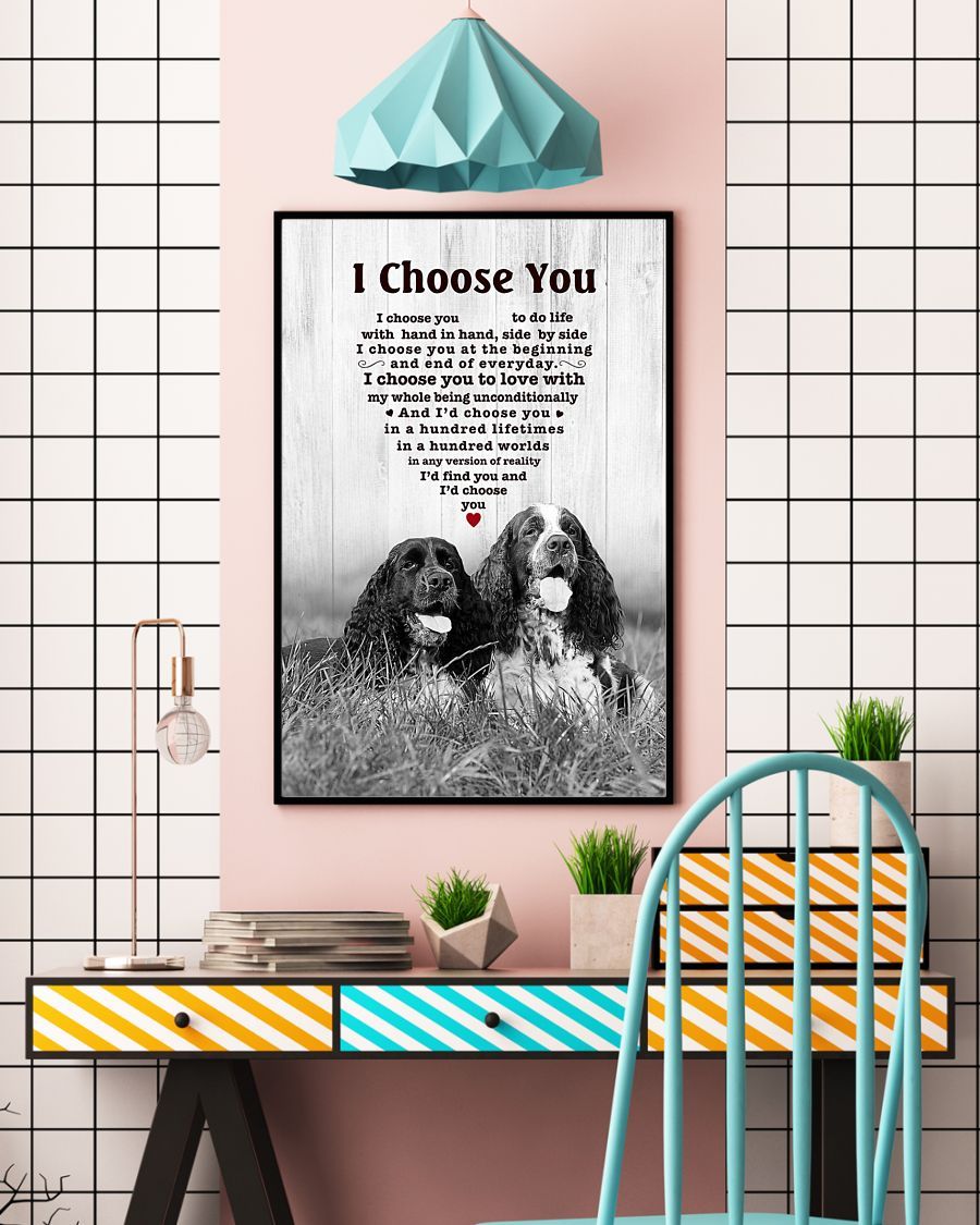 English Springer Spaniel I Choose You Dog Mom Canvas And Poster | Wall Decor | Mother's Day Gift