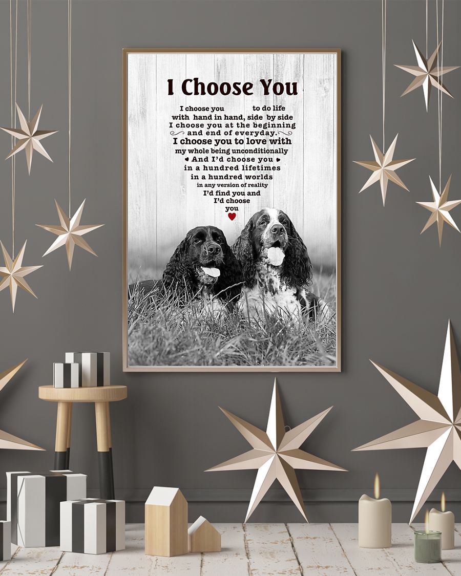 English Springer Spaniel I Choose You Dog Mom Canvas And Poster | Wall Decor | Mother's Day Gift