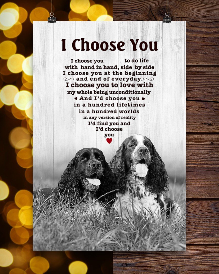 English Springer Spaniel I Choose You Dog Mom Canvas And Poster | Wall Decor | Mother's Day Gift