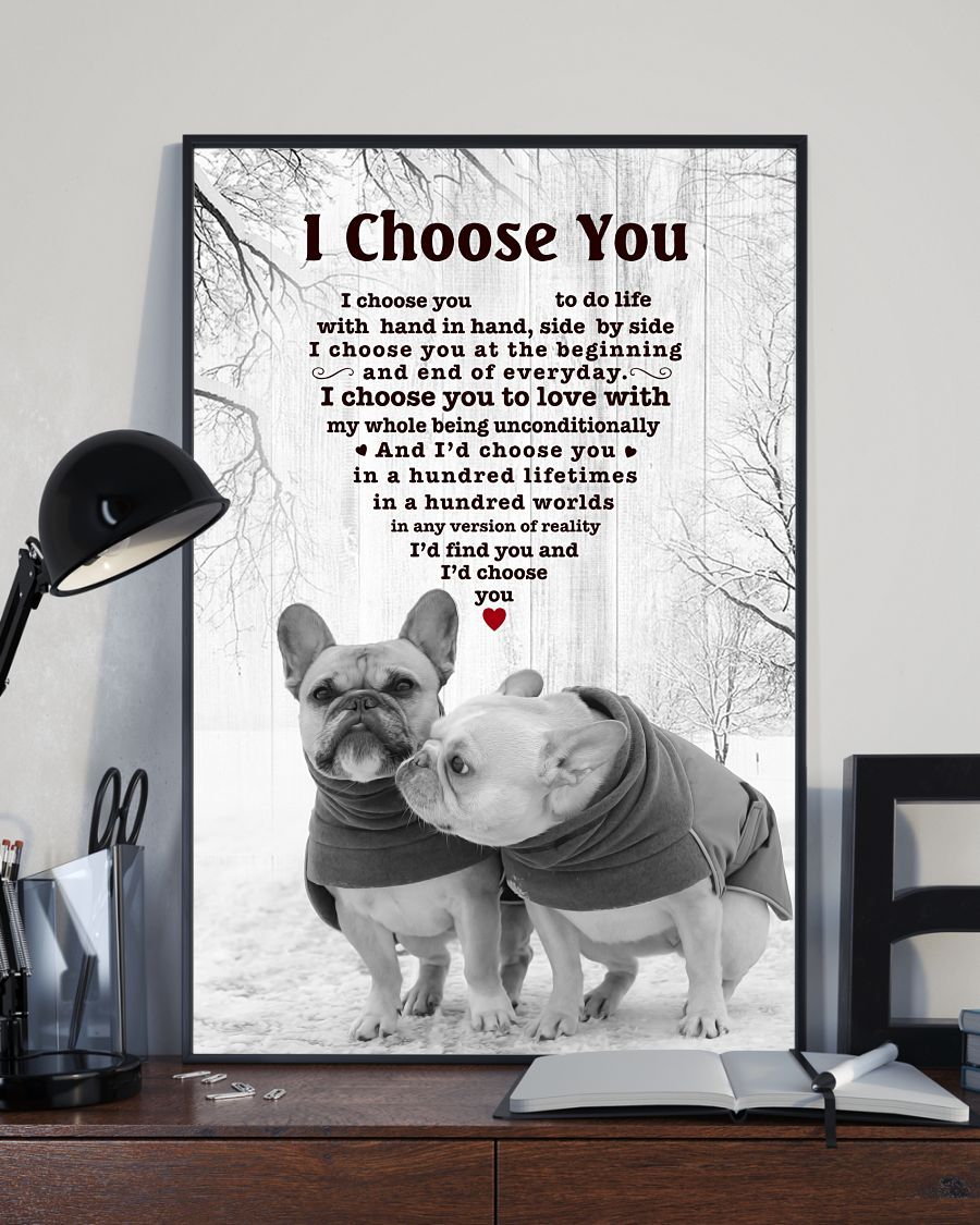 French Bulldog I Choose You Gift For Dog Mom Canvas And Poster | Wall Decor | Mother's Day Gift