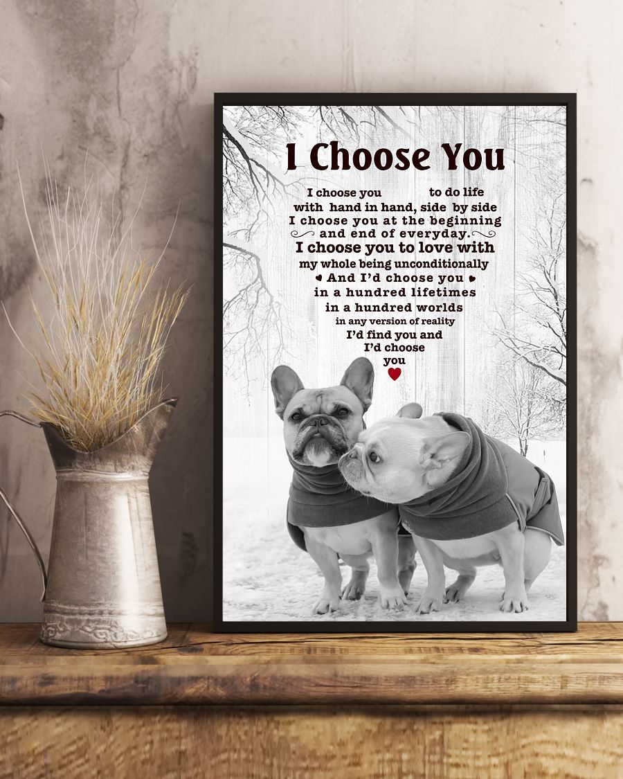 French Bulldog I Choose You Gift For Dog Mom Canvas And Poster | Wall Decor | Mother's Day Gift
