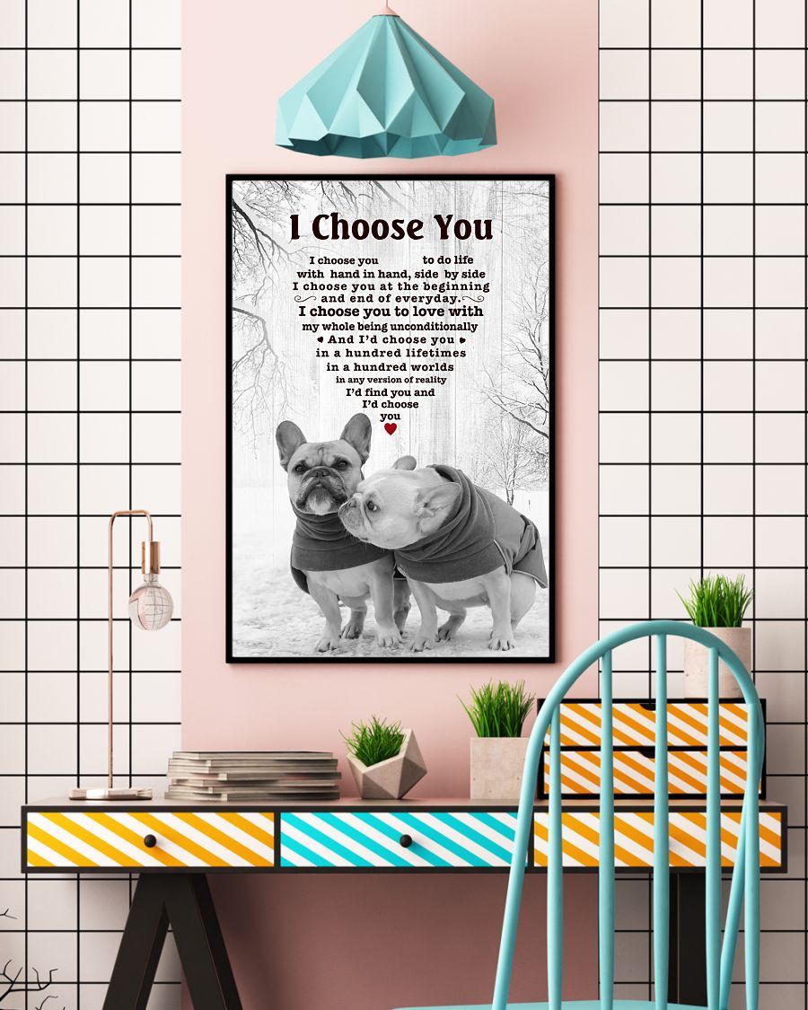 French Bulldog I Choose You Gift For Dog Mom Canvas And Poster | Wall Decor | Mother's Day Gift