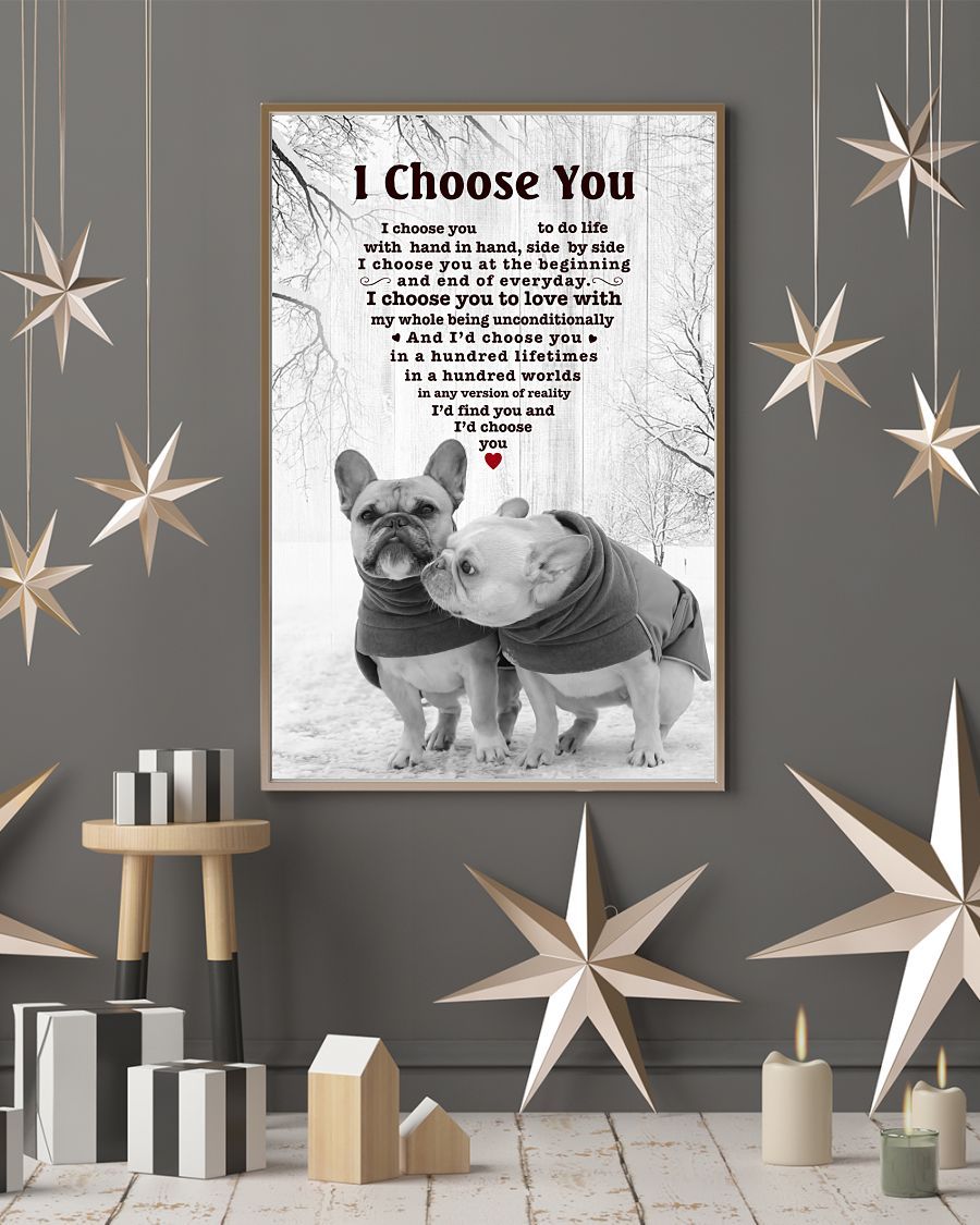 French Bulldog I Choose You Gift For Dog Mom Canvas And Poster | Wall Decor | Mother's Day Gift