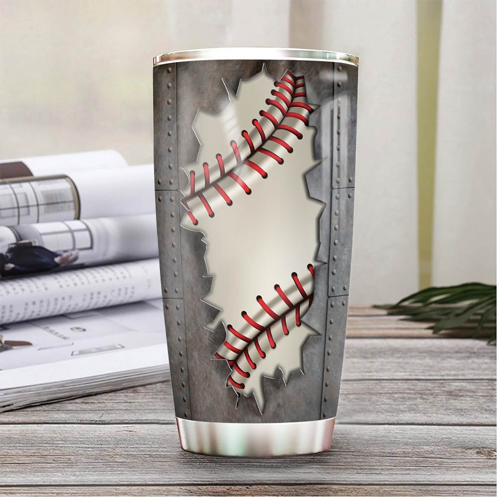 Baseball Metal Personalized HHAZ0804004Z Stainless Steel Tumbler - MostSuit