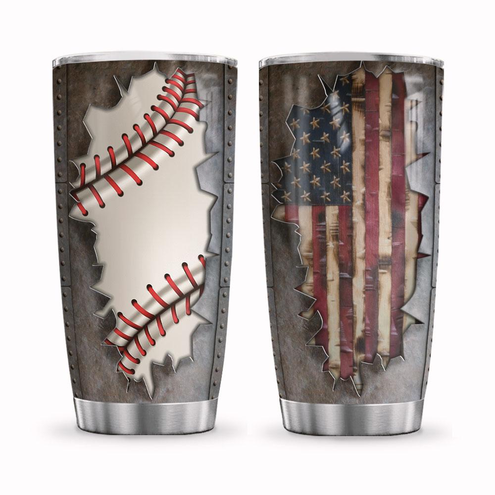 Baseball Metal Personalized HHAZ0804004Z Stainless Steel Tumbler - MostSuit