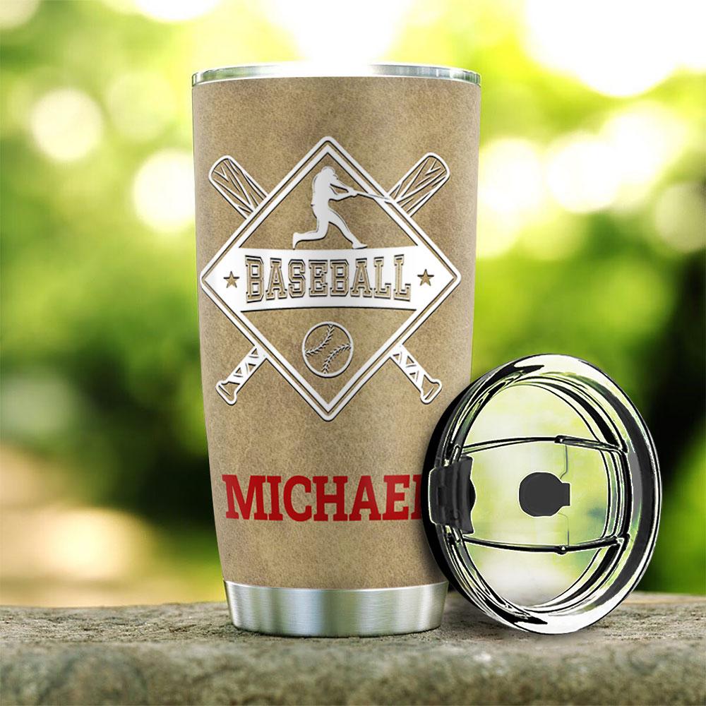 Personalized Baseball HLZZ1504006Z Stainless Steel Tumbler - MostSuit