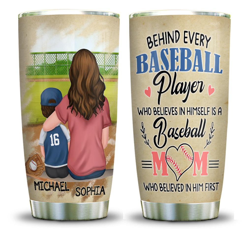 Baseball Mom Biggest Fan Of Her Son Personalized KD2 ABLZ2105003Z Stainless Steel Tumbler - MostSuit