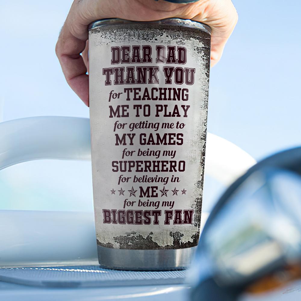 Daddy And Baseball Son Fan Personalized KD2 ABLZ2105010Z Stainless Steel Tumbler - MostSuit