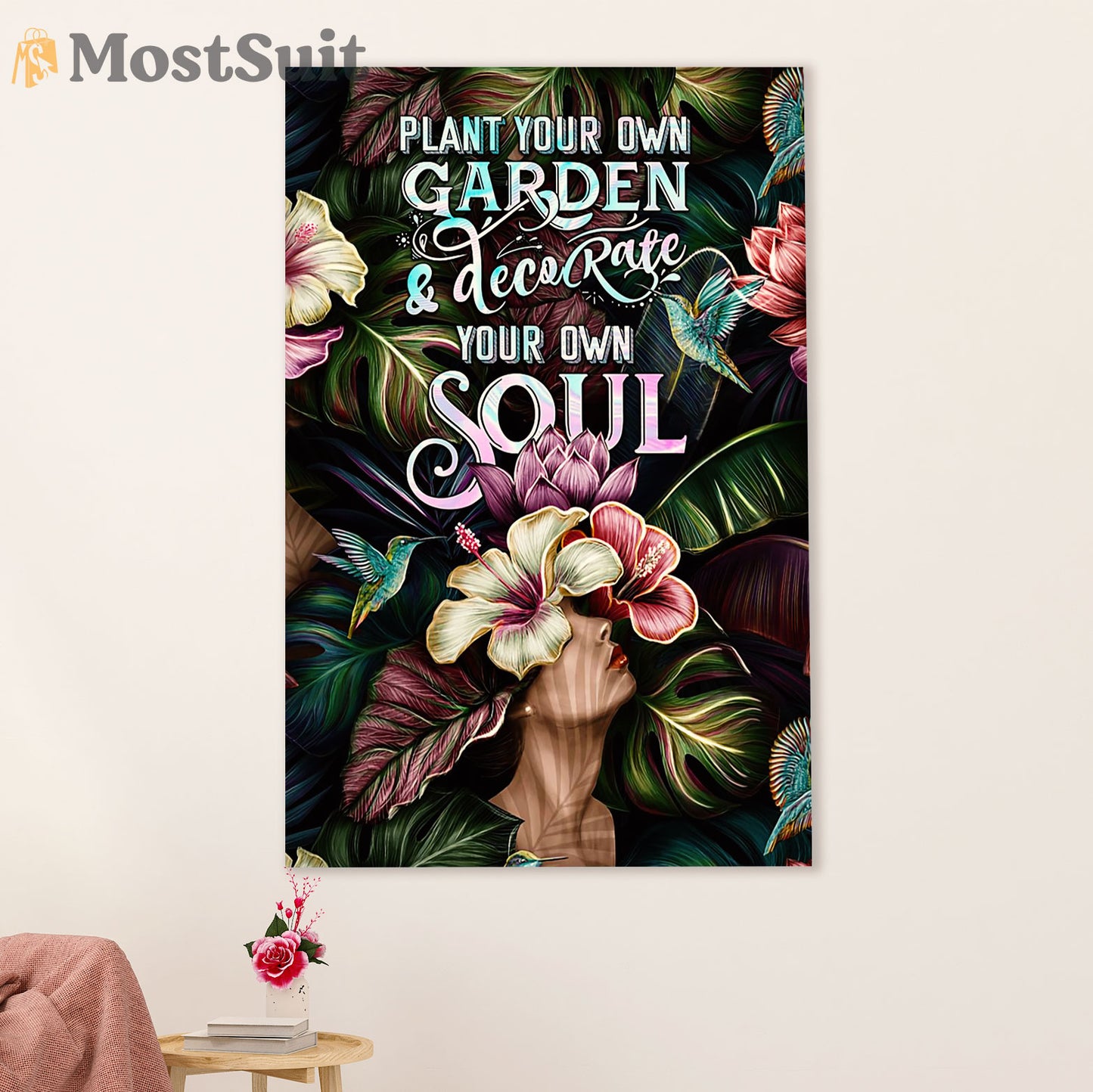 Gardening Poster Home Décor Wall Art | Decorate Your Own Soul | Gift for Gardener, Plants Lover
