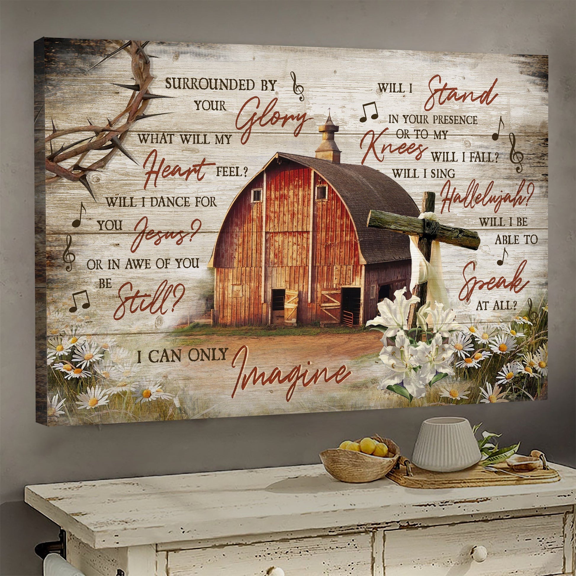 Life On Farm I Can Only Imagine Landscape Poster & Canvas Gift For Friend Family Decor Home Decor Wall Art Visual Art