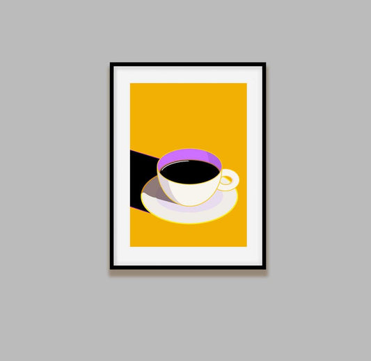 Black Coffee Portrait Poster & Canvas Gift For Coffee Lovers Gift For Friend Family Birthday Gift Home Decor Wall Art Visual Art