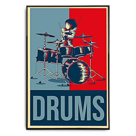 Poster Canvas Drummer Cool Drum Man Vertical Poster Gift Decor Home Decor Wall Art Visual Art
