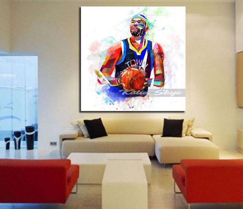 CANVAS PRINT Demarcus Cousins Basketball Art, Basketball gift, Sports fan poster, Man Cave Art, Boys Teen Room Decor yt